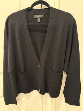 Banana Republic Black Caro Oversized Lightweight Cashmere Cardigan XL NWOT